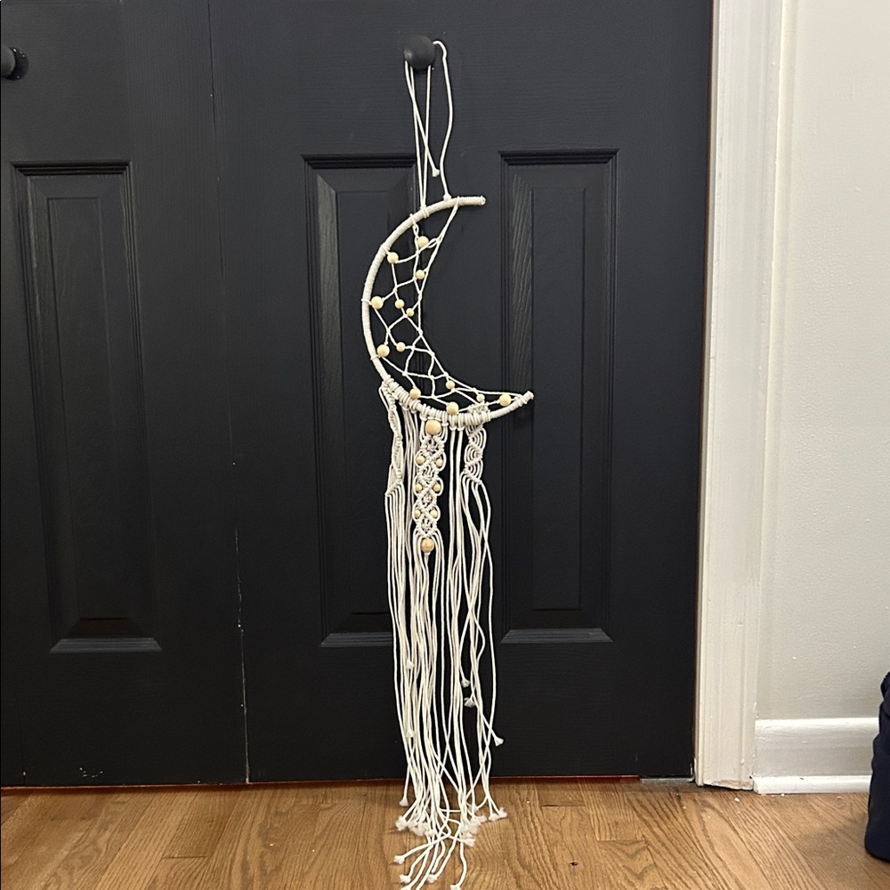 Crescent Moon Macrame Wall Hanging